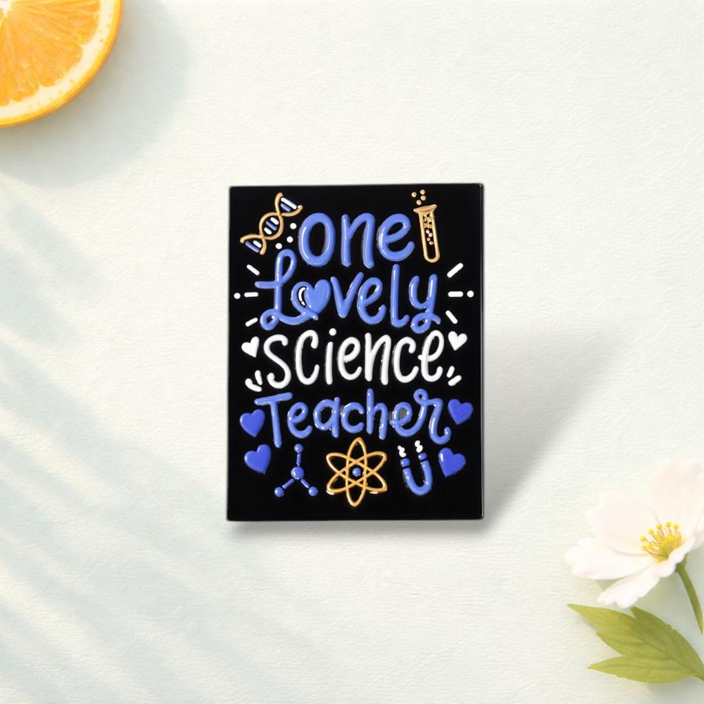 Cartoon Chemical Reagent Elements Enamel Brooch Fashion Clothing Accessories Gift