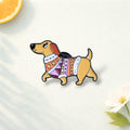 Charming Dog - Themed Enamel Badge. Dog - Shaped and Delightful. Ideal for Sprucing up Casual Attire