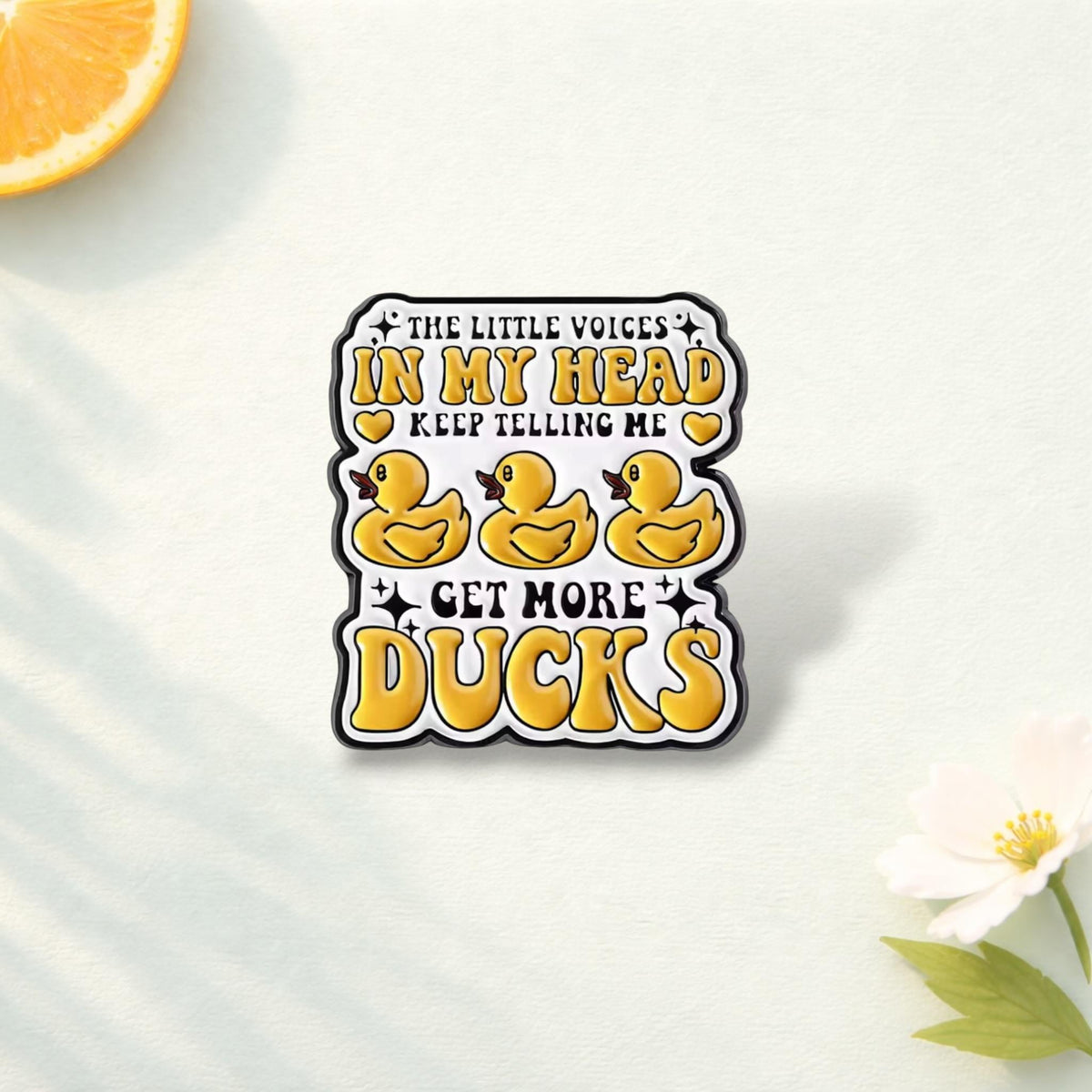 Funny Duck Enamel Pin Yellow Cartoon Animal Brooch Humorous Quote Lapel Badge Jewelry Gift for Friends Backpack Accessory