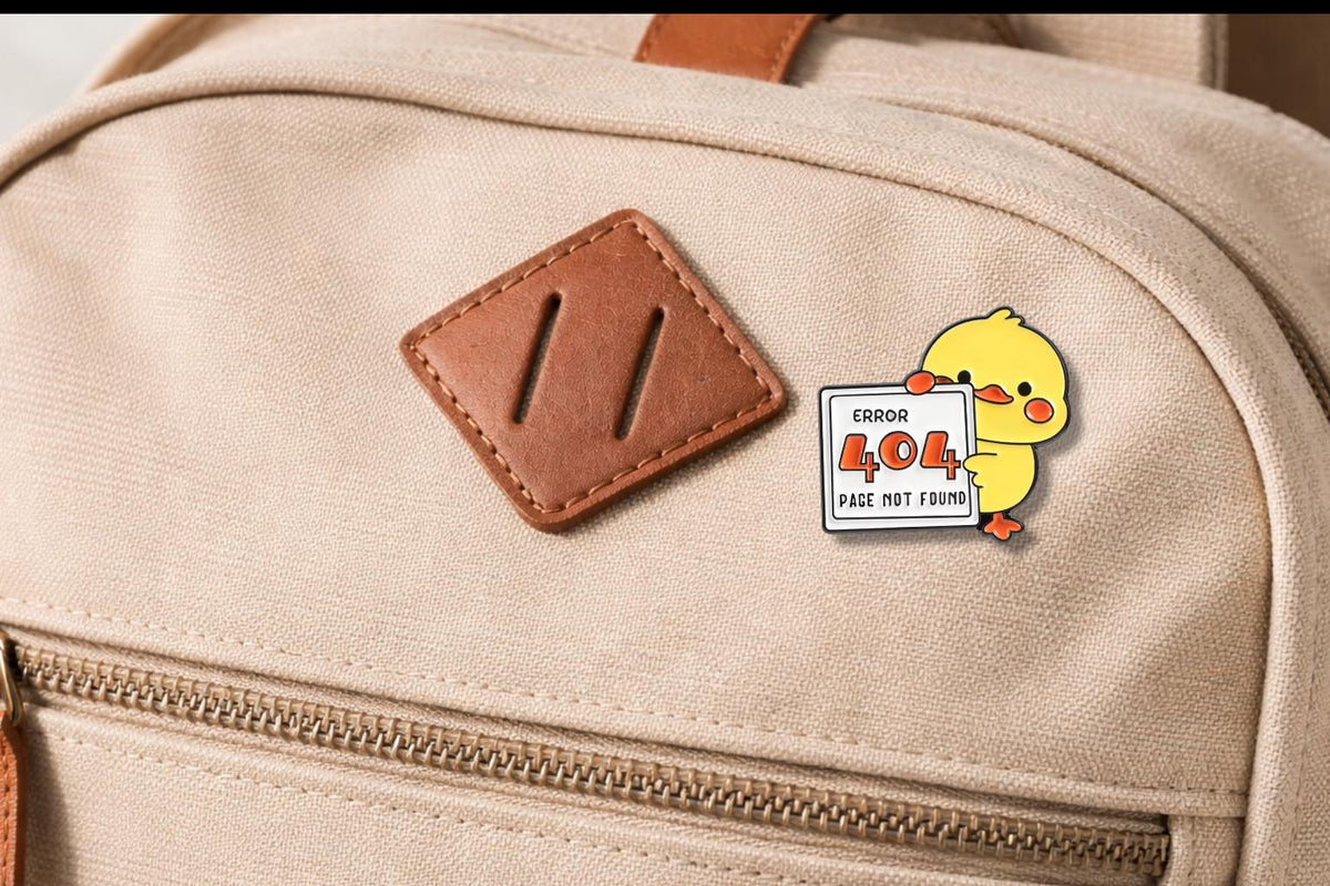 Meowtivation Not Found Enamel Pins Animal 404 Error Cute Cartoon Cat Duck Rabbit Brooch Wholesale