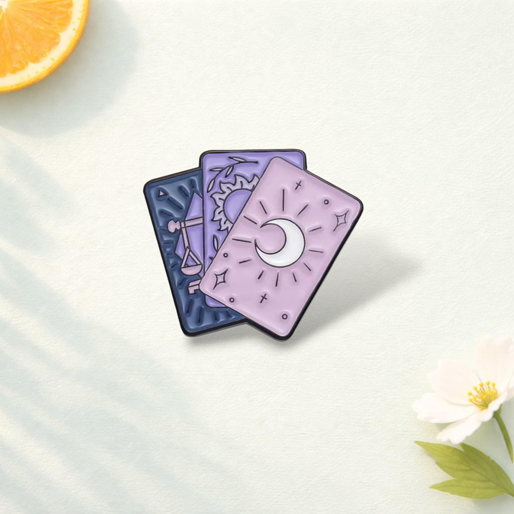 Purple Magic Butterfly Tarot Enamel Pin – Gothic Crystal Ball Brooch – Punk Lapel Badge for Backpack, Clothing & Collar Jewelry Gift
