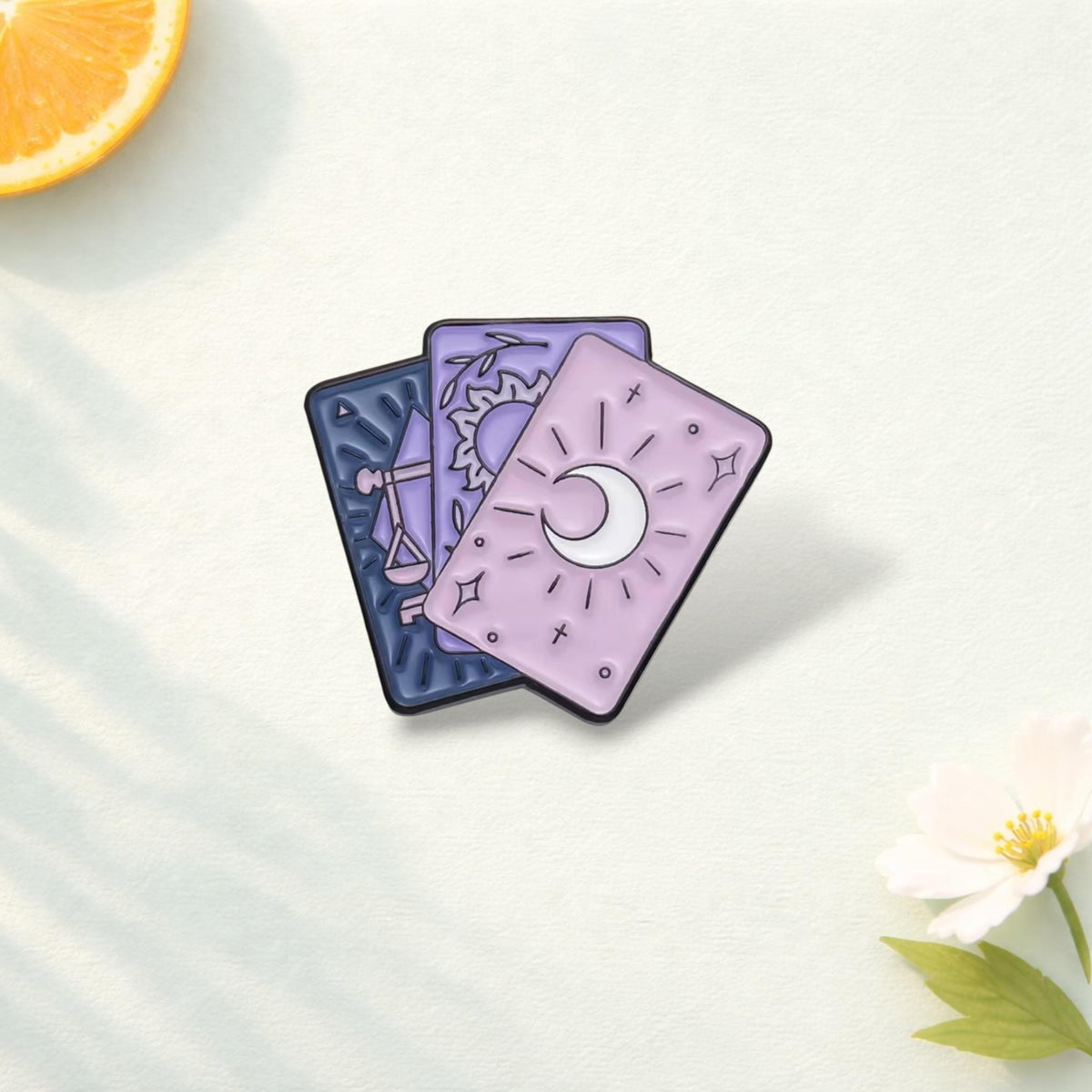 Purple Magic Butterfly Tarot Enamel Pin – Gothic Crystal Ball Brooch – Punk Lapel Badge for Backpack, Clothing & Collar Jewelry Gift