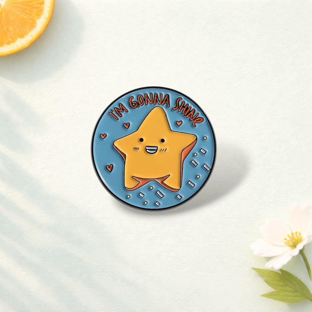 You Are Enough Enamel Pin Motivational Quote Brooch Lapel Badge Jewelry Gift for Friends Colleague Student