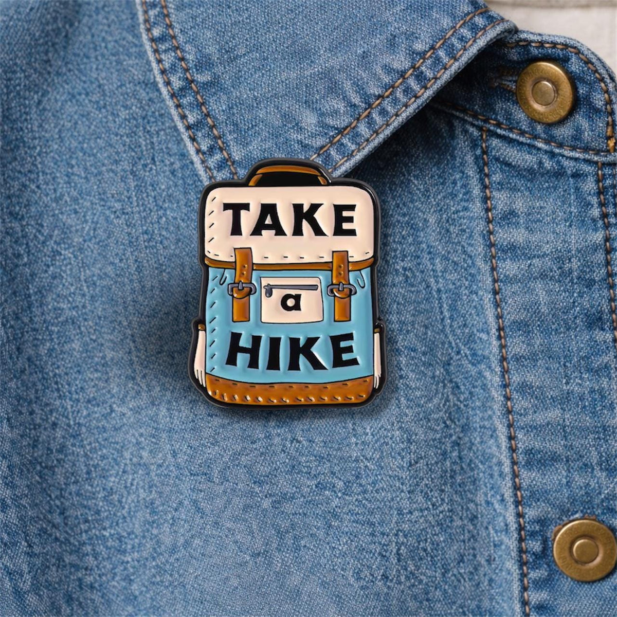 Hiking Adventure Enamel Pin Outdoor Travel Brooch Lapel Badge Motivational Quote Jewelry Gifts for Friends