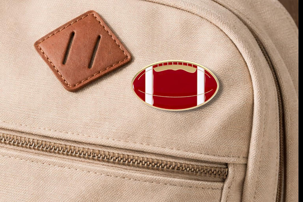 American Football Rugby Duck Enamel Pin Cartoon Duck With Flag Go Team Brooch Backpack Lapel Badge Jewelry
