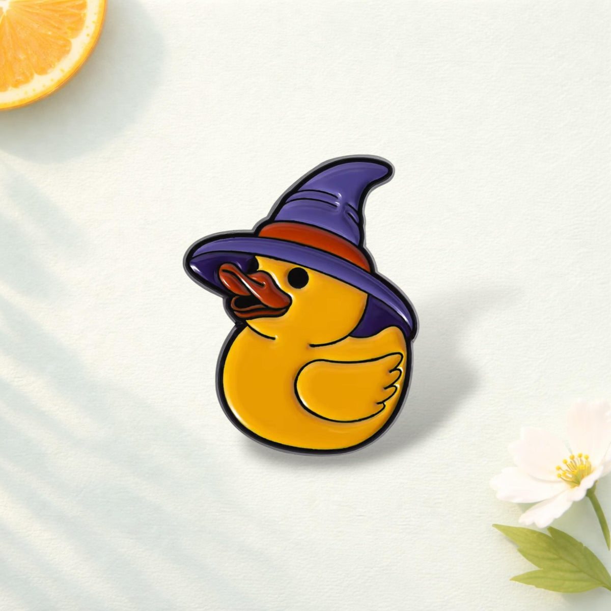 Halloween Duck Enamel Pin Cute Witch Ducky Brooch Kawaii Animal Badge Spooky Lapel Pin Backpack Jewelry Gift for Friends