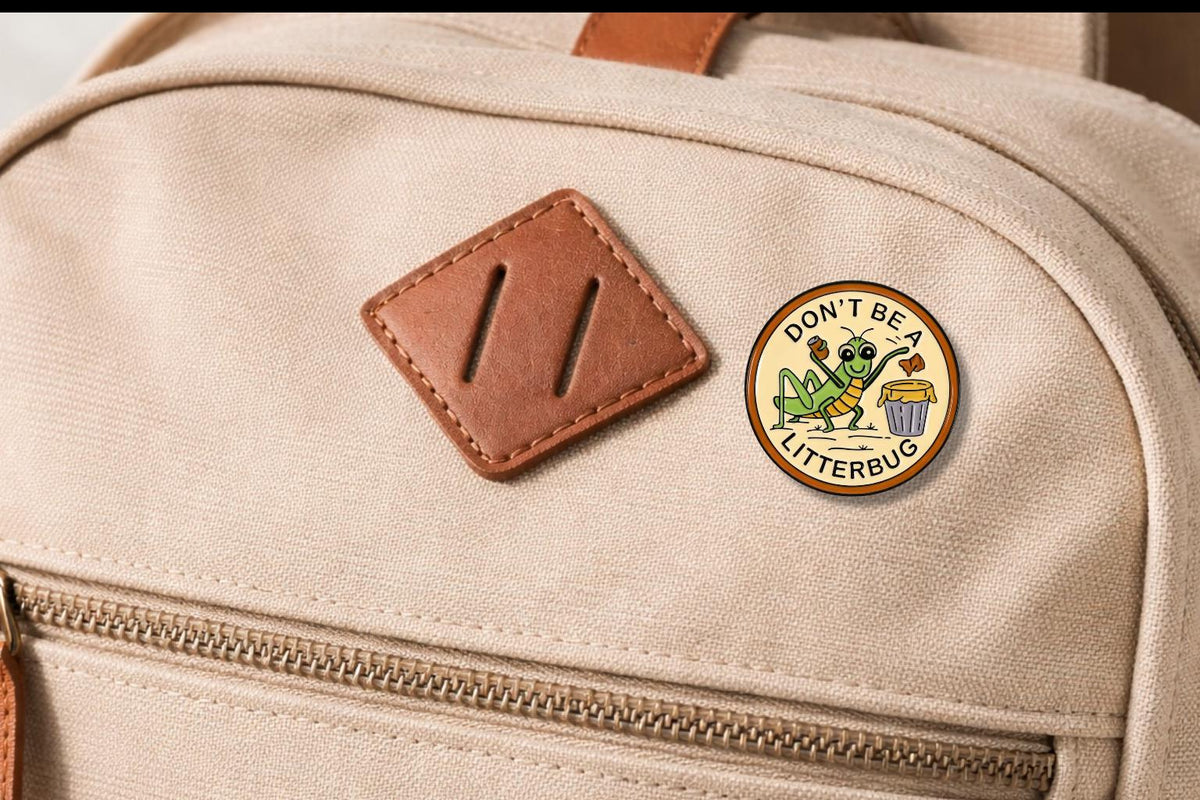 Do Not Be a Litterbug Locust Enamel Pins Keep Nature Wild Eco Theme Lapel Brooch