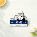 Panda Eat Bamboo and Hot Pot Enamel Pin Charming Naive Panda Brooch Lapel Badge Cute Cartoon Animal Jewelry Gift