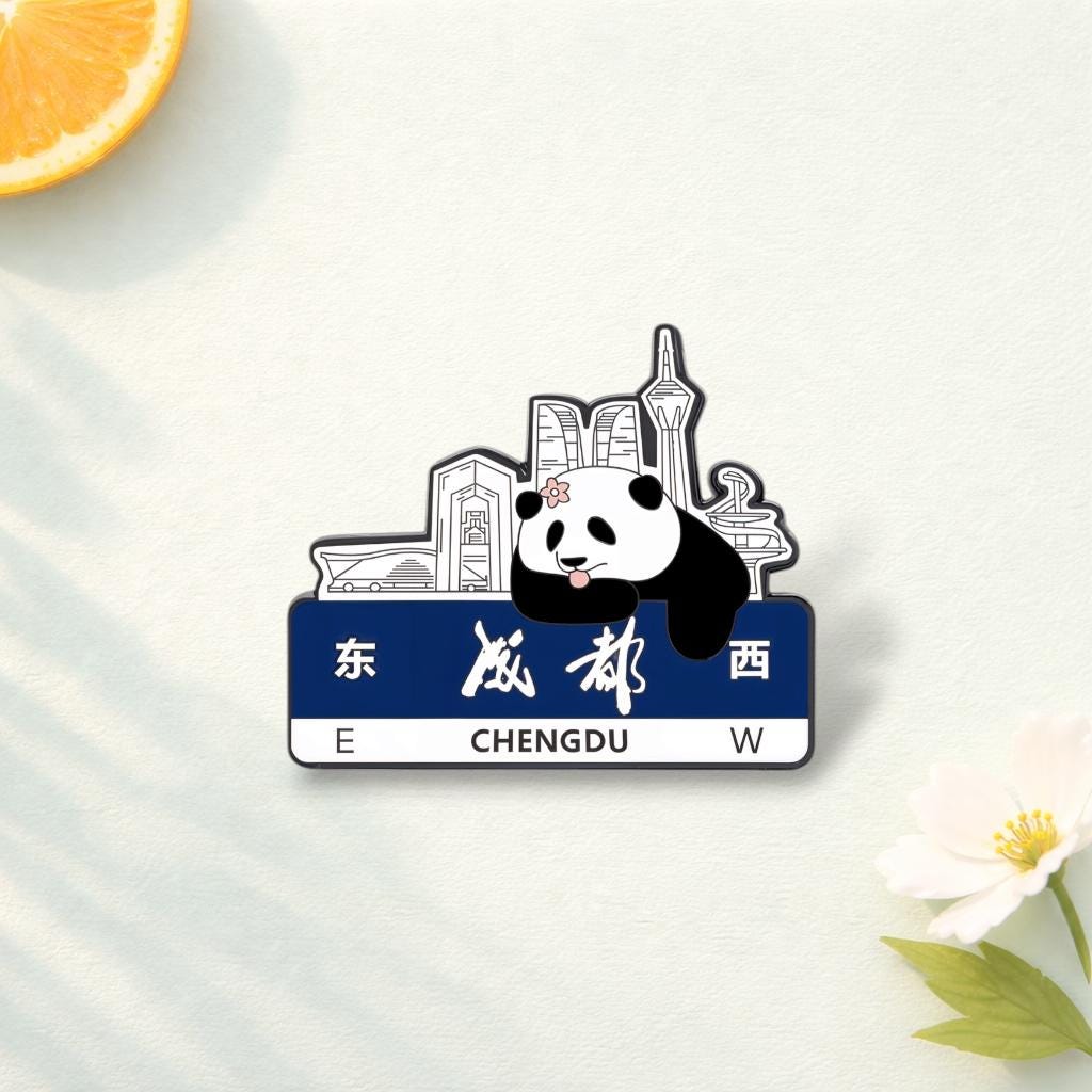 Panda Eat Bamboo and Hot Pot Enamel Pin Charming Naive Panda Brooch Lapel Badge Cute Cartoon Animal Jewelry Gift