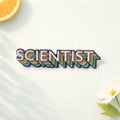 SCIENTIST Cartoon Colorful English Alphabet Lapel Pins, Personalized Preppy Badge, Suitable for Science Lovers