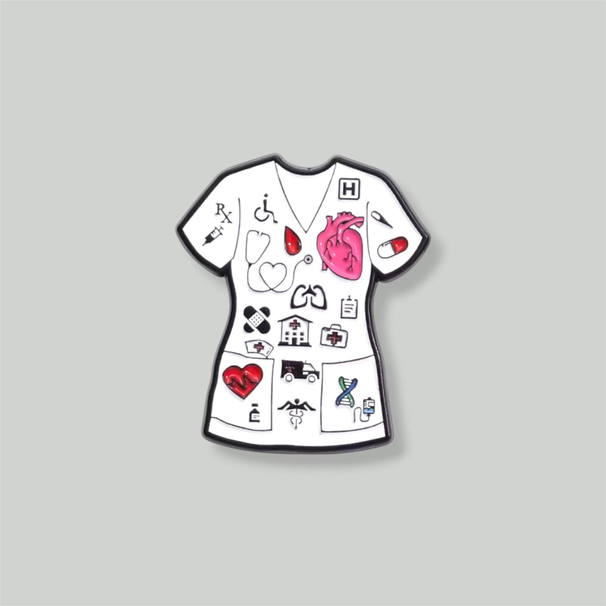 Medical Enamel Pin Nurse Doctor RN Brooch Healthcare Worker Gift Medical Student Badge Cute Hospital Jewelry Accessories