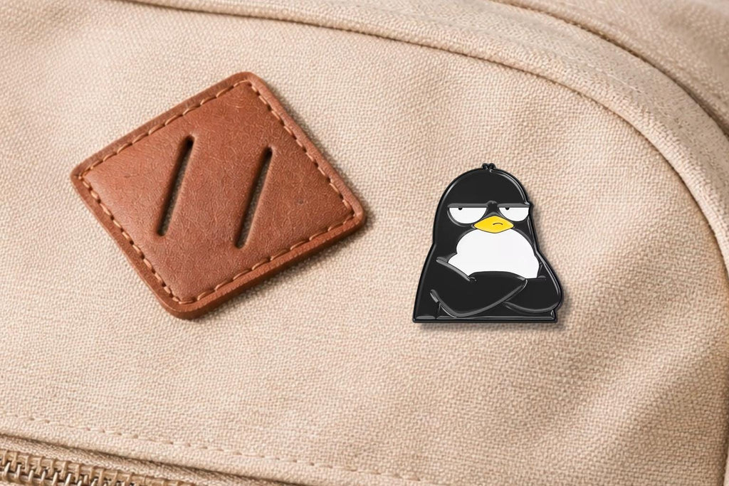 Arrogant Impatient Animal Enamel Pin – Funny Frowning Crocodile & Gull Brooch – Meme Expression Lapel Badge – Quirky Animal Jewelry Gift