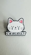 Sarcastic Cat Enamel Pin Set Funny Lazy Cat Brooch Overthinking Nap Quote Badge Kawaii Animal Backpack Decoration Gift