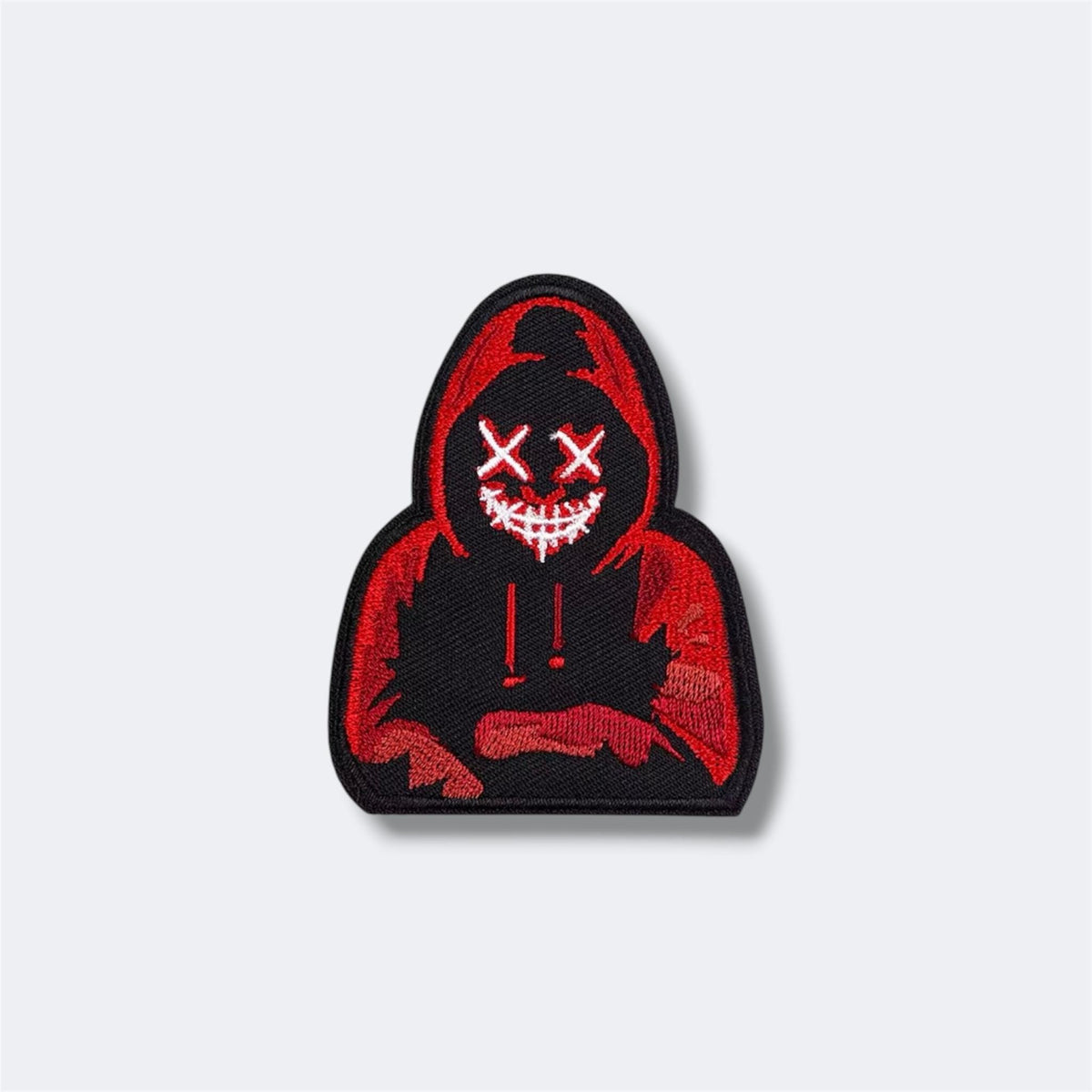 Horror Character Embroidered Patch – Custom Iron-On Gothic Badge for Jackets, Hats & Clothing – Spooky Halloween Style Patch