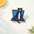 Funny Cat Computer Error Enamel Pin Blue Screen BSOD Laptop Brooch IT Programmer Gift Kawaii Animal Badge Tech Lapel Pin