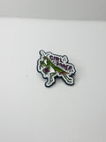 Girl Dinner Praying Mantis Enamel Pin – Feminist Aesthetic Bug Brooch – Powerful Women Theme Lapel Badge – Cute Quirky Jewelry Gift