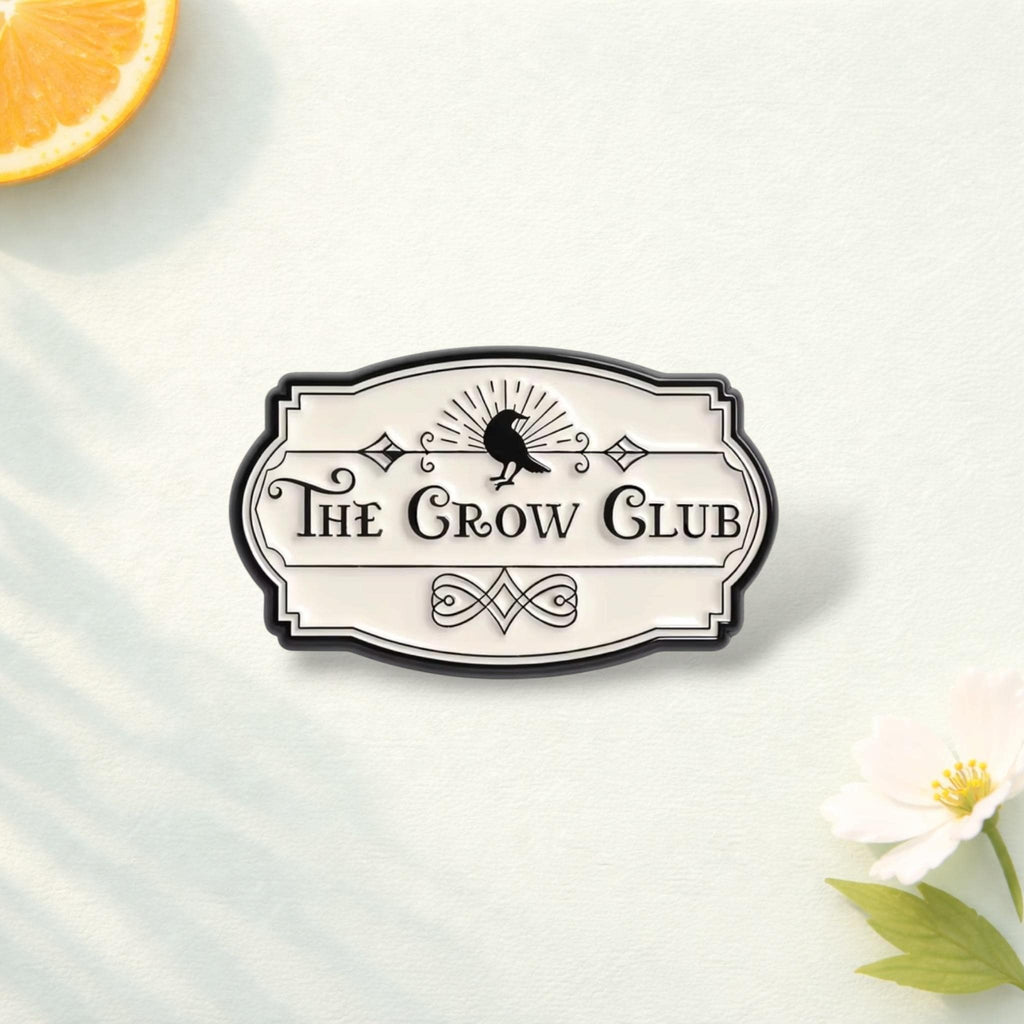 Six of Crows Enamel Pin No Mourners No Funerals Red Rose Crow Brooch Fantasy Book Lover Gift Grishaverse Inspired Lapel Badge