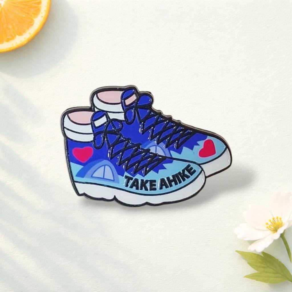 Blue Canvas Sneakers with Heart & Letter Print - Trendy Ins Style Cool Casual Shoes for Women, Perfect Gift