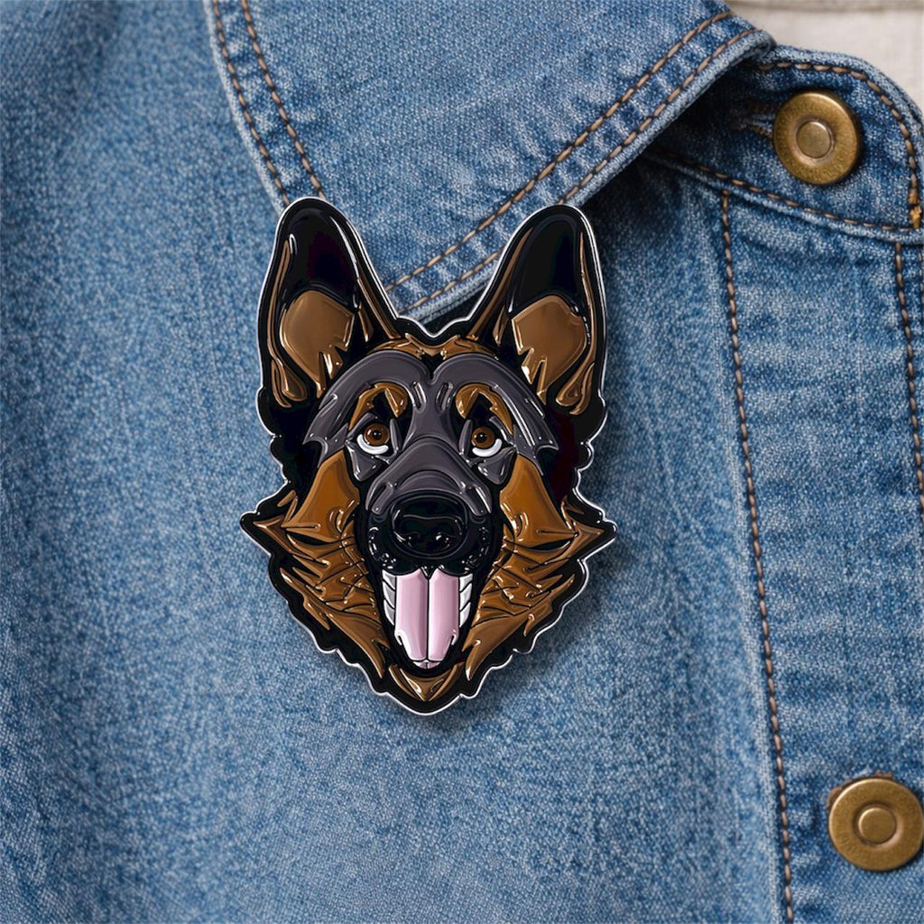 German Shepherd Enamel Pin Cute Cartoon Guard Dog Brooch Animal Lover Gift Lapel Badge Jewelry Accessories