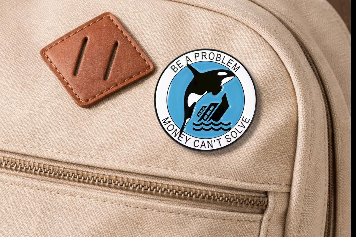 Cartoon Killer Whale Enamel Pins Orca Sunshine Coast Animal Design Lapel Brooch