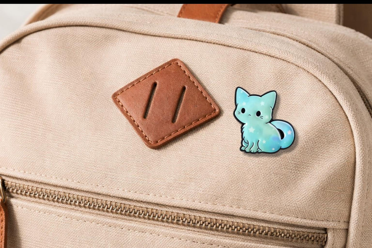 Cute Gradient Colored cat Enamel Pins Kawaii Starry Sky Kitten Cartoon Animal Brooch Lapel Badge Jewelry