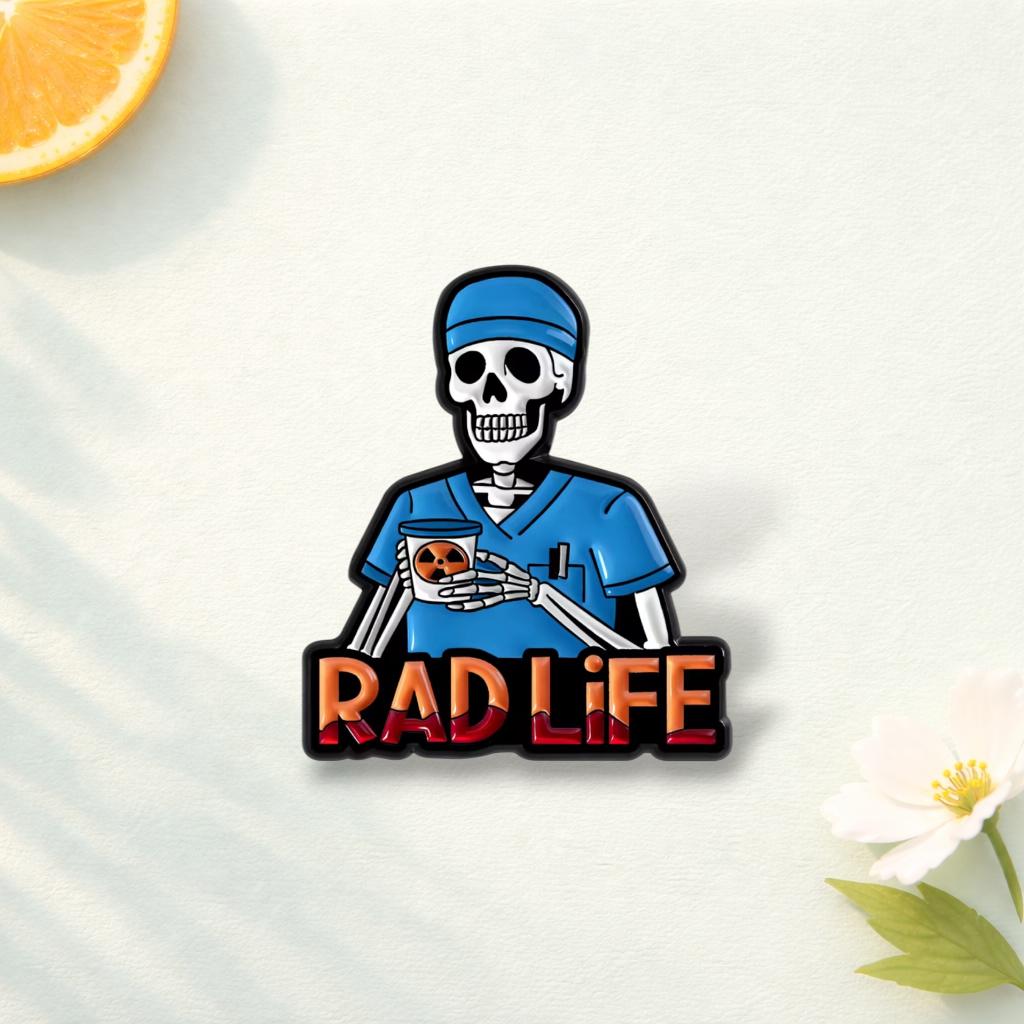 Skeleton Doctor Enamel Pin Medics With Attitude Skull Brooch Funny Medical Theme Lapel Badge