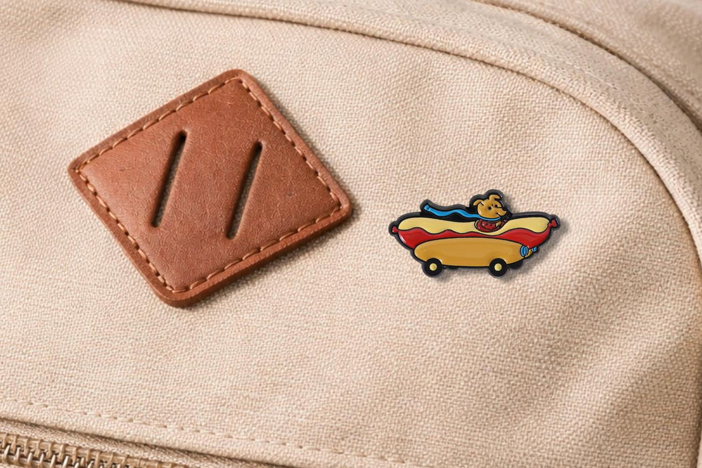 Cartoon Animated Movies Enamel Pin Lowly Worm Apple Car Hot Dog Car Magical Town Brooch Lapel Badge Jewelry Gift
