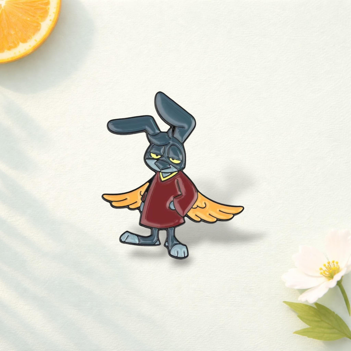 Cute Angel Rabbit Enamel Pin Set Cartoon Winged Bunny Brooch Kawaii Animal Badge Backpack Decoration Lapel Pin Gift Jewelry