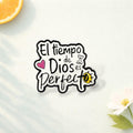 El Tiempo De Dios Es Perfecto Enamel Pin Spanish Christian Quote Bible Verse Brooch Faith Gift Religious Lapel Badge Jewelry