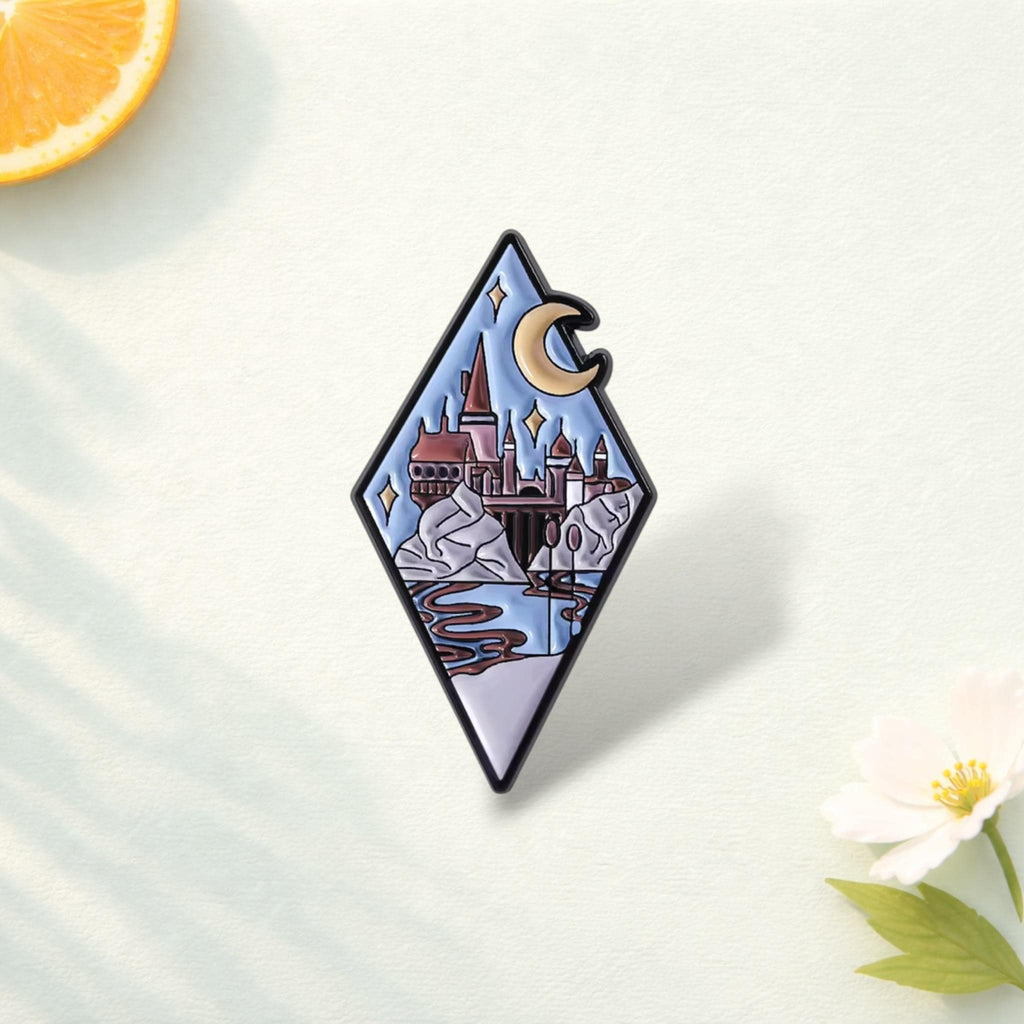 Fantasy Adventure Enamel Pin Magic Movie Brooch Car Castle Moonlight Night Badge Custom Design Wizard Gift Lapel Pin Jewelry