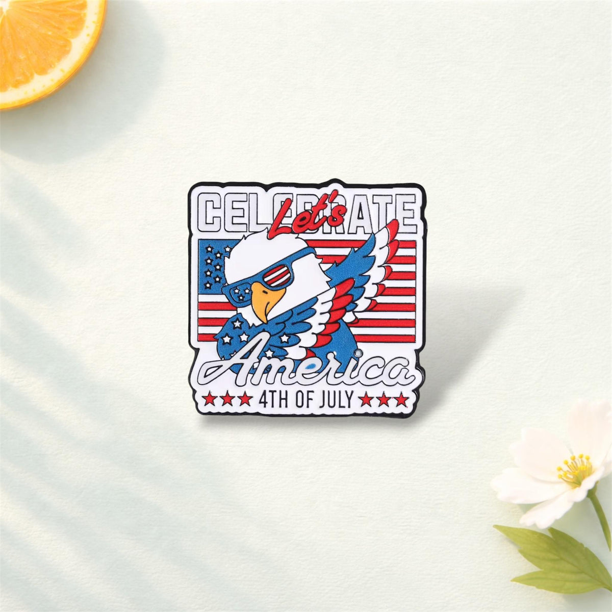 USA 250 Years Enamel Pin – Celebrate America Patriotic Metal Badge – Bald Eagle 4th of July Lapel Brooch Gift