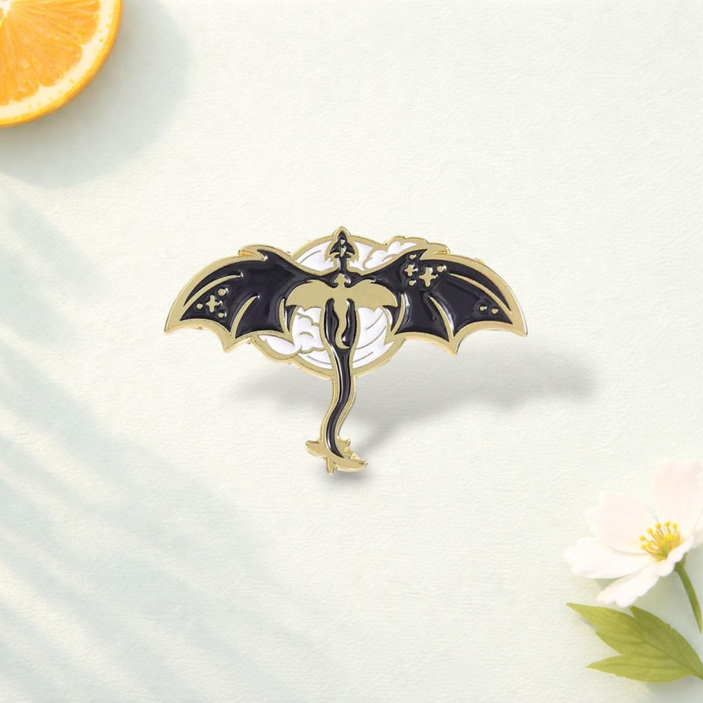 Fourth Wing Enamel Pin Set Creative Reading Badge Dragon Book Lover Gift Fantasy Reader Lapel Pin Elegant Accessory Decoration