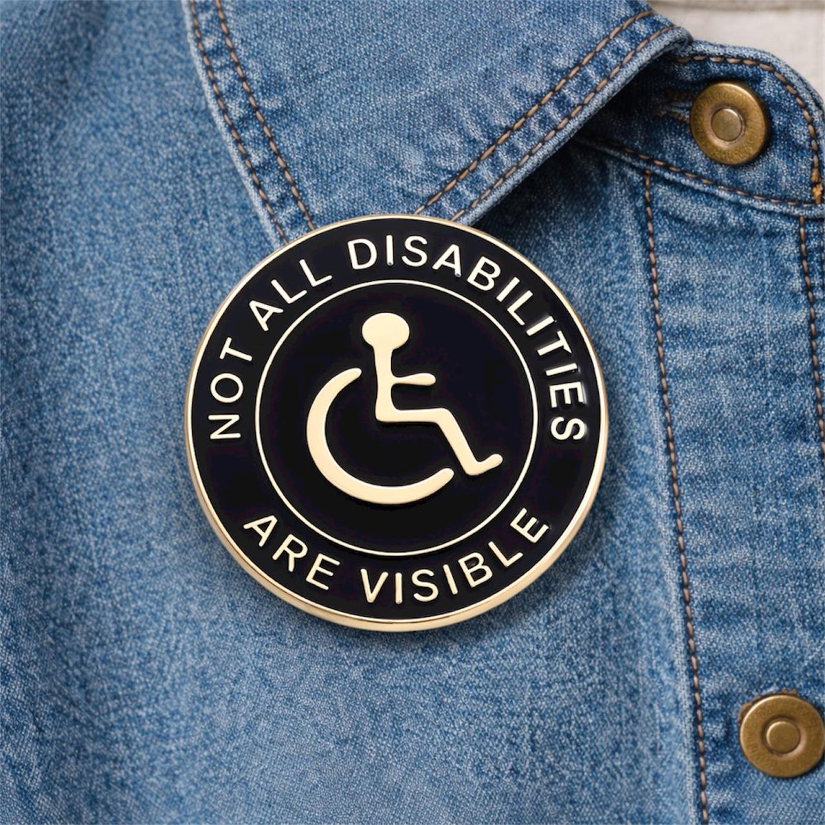 Not All Disabilities Are Visible Enamel Pins Disability Awareness Backpack Badges Fashion Clothing Accessories