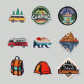 Mountain Camping Adventure Embroidered Patch – Custom Iron-On Logo Badge – Outdoor Hiking Nature Patch for Jackets, Hats & Bags