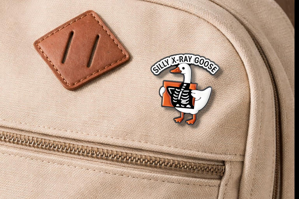 Medical Goose Brooch Enamel Pin Goose Doctor Stethoscope Syringe Silly X-Ray Goose Brooches Lapel Badge Jewelry