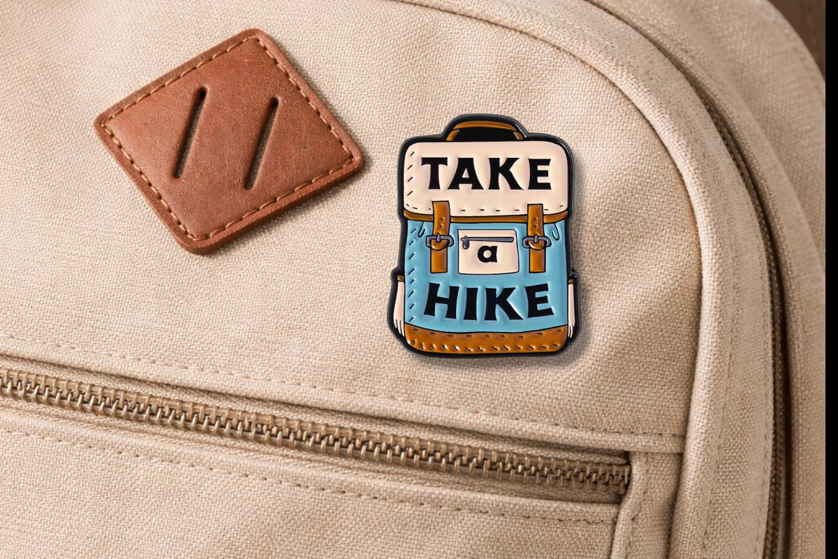 Hiking Adventure Enamel Pin Outdoor Travel Brooch Lapel Badge Motivational Quote Jewelry Gifts for Friends