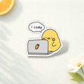 I Code Yellow Chick Enamel Pin Funny Programmer Developer Badge Coding Gift Software Engineer Brooch Lapel Pin Tech Jewelry