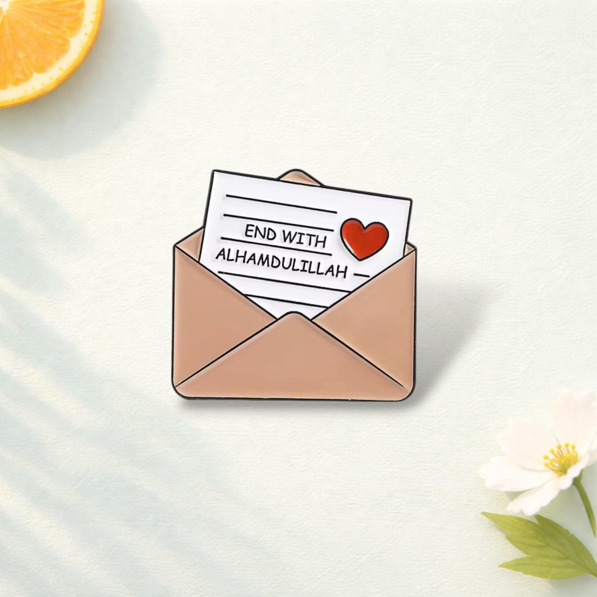 Love Yourself Enamel Pin Encouragement Quote Brooch Envelope Design Lapel Badge Jewelry Gift for Friends
