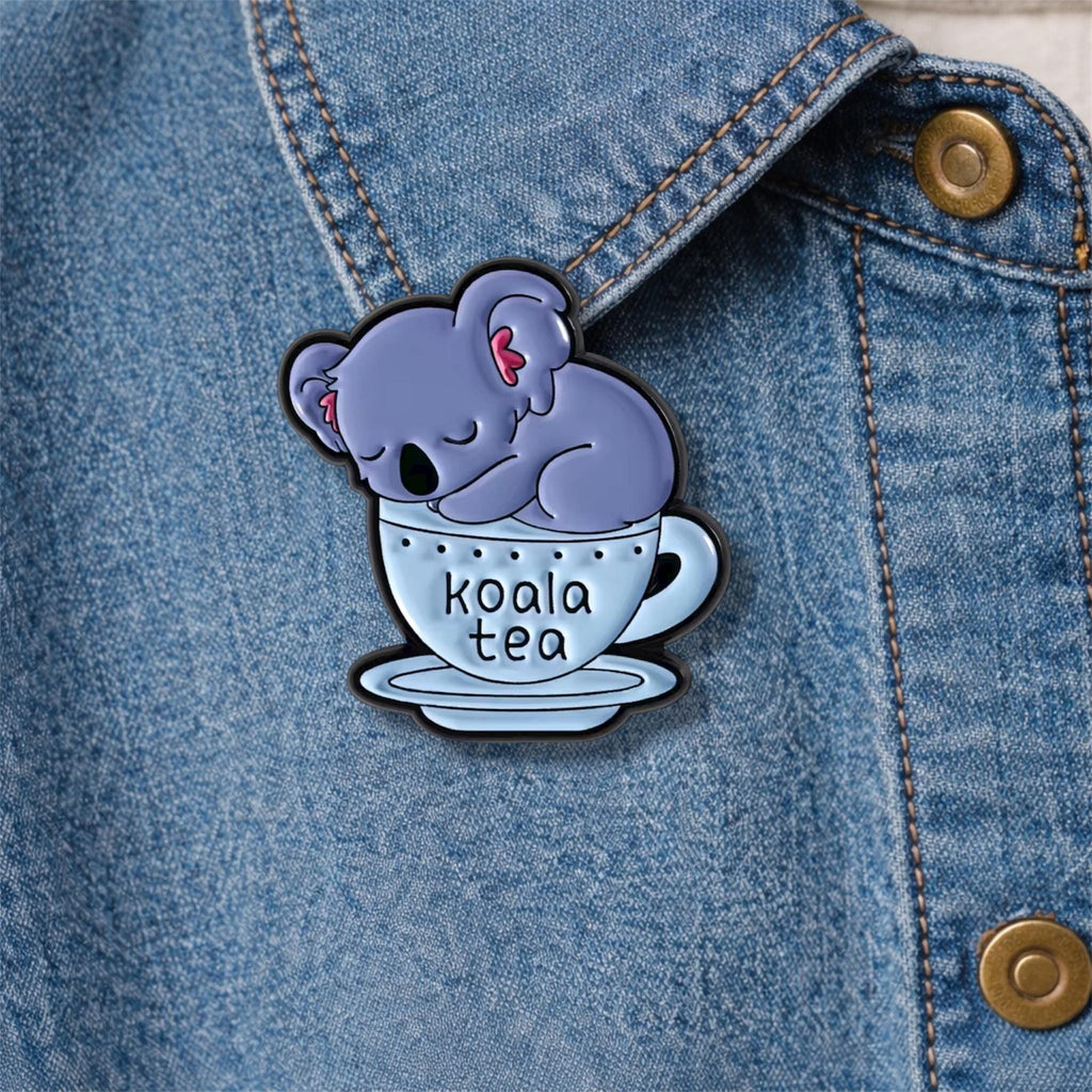 One Hundred Percent Certified Koala ty Pun Enamel Pins Cute Animal Koala Tea Brooch Lapel Badge Jewelry Gift