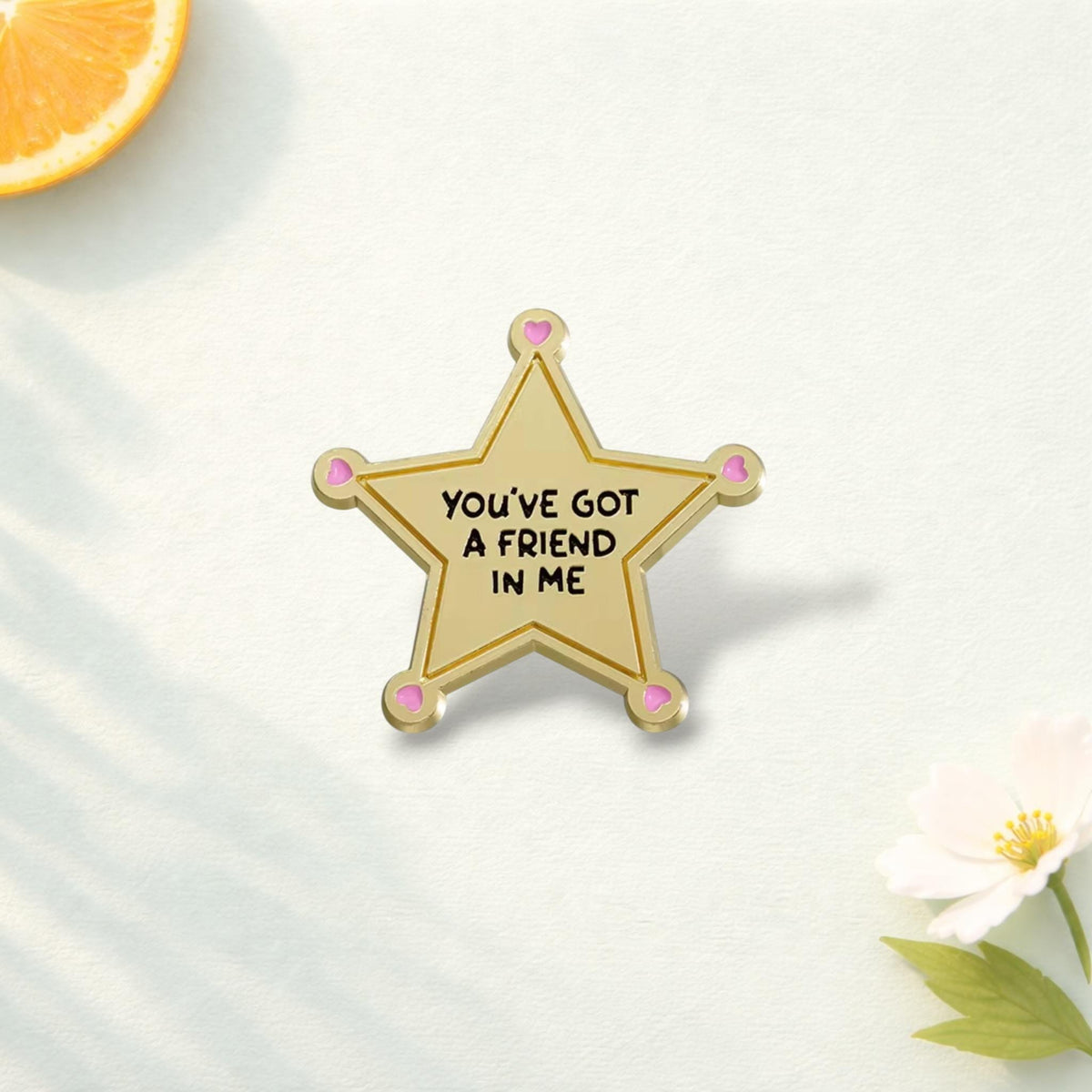 You've Got A Friend In Me Enamel Pin Best Friend Quote Pentagram Brooch Funny Badge Friendship Gift Lapel Pin Jewelry Accessory