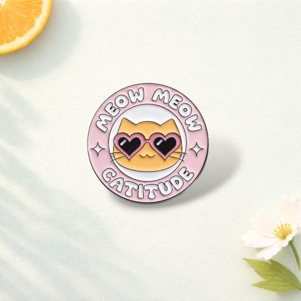 Jar Anti Depressants Cats Enamel Pin Brooch Badge Bottle Certified Cat Gift Jewelry Lady Meow Catitude Animal Pill Mental Heath