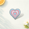 Genderless Heart Enamel Pin – “Trans Rights Are Human Rights” Brooch – LGBTQ+ Pride Lapel Badge for Backpack & Clothes