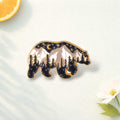 Moon Bear Enamel Pin Mama Bear Papa Bear Lapel Pin Custom Alaska Glacier Souvenir Animal Brooch Family Gift Wildlife Jewelry