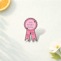 Pink Medal Enamel Pin – “Cried But Did It Anyway” Funny Quote Metal Badge – Emotional Strength Lapel Brooch – Creative Jewelry Gift