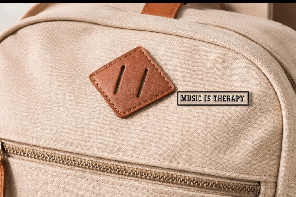 Music Is My Therapy Enamel Pin Music Is Medicine for the Soul Quote Brooch Inspirational Music Lover Gift Lapel Badge Jewelry
