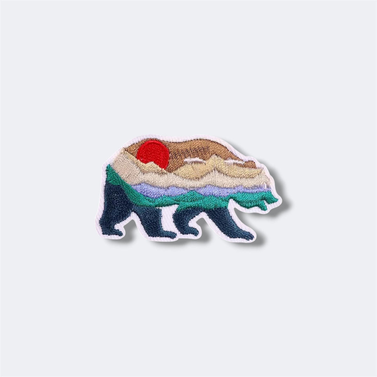 Mountain Camping Adventure Embroidered Patch – Custom Iron-On Logo Badge – Outdoor Hiking Nature Patch for Jackets, Hats & Bags