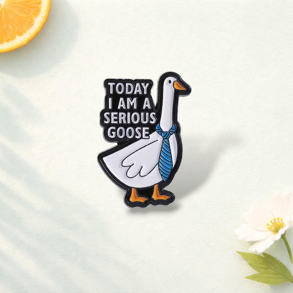 Official Silly Goose Club Enamel Pin Funny Duck Brooch Cartoon Animal Lapel Badge Jewelry Gift for Playful Friends