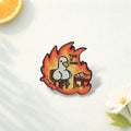 This Is Fine Goose Enamel Pin – Funny Honk Meme Cartoon Brooch – Chaotic Goose Lapel Badge – Cute Backpack Jewelry Gift