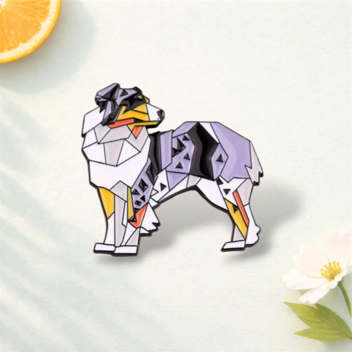 Unique Modern - Art Badge, Whimsical with Dog Motif, Great for Adding a Trendy Touch to Outfits