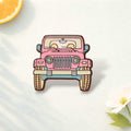 Pink Car Brooch Hard Enamel Metal Fashionable for Pin Stylish Scarf Clip Women Accessory Trendy Gift